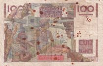 France 100 Francs - Young farmer - 07-11-1945 - Serial W.18