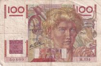 France 100 Francs - Young farmer - 21-11-1946 - Serial H.134 - F.28.11