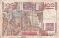 France 100 Francs - Young farmer - 31-10-1946 - Serial U.129