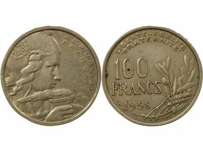 France 100 Francs, Cochet - 1958 Paris, Aile