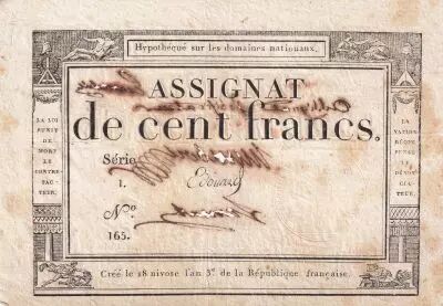 France 100 Francs 18 Nivose An III - 7.1.1795 - V�rificateur