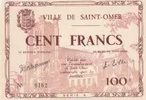 France 100 Francs 1940 - City of Saint-Omer, Serial A