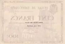 France 100 Francs 1940 - City of Saint-Omer, Serial A