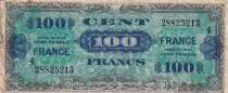 France 100 Francs Allied Military Currency - 1944 - Serial 4 - 28825213