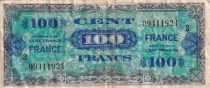 France 100 Francs Allied Military Currency - 1945 - Serial 3