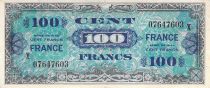 France 100 Francs Allied Military Currency - 1945 big X Serial - VF