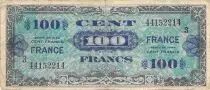 France 100 Francs Allied Military Currency - 1945 Serial 3 - F