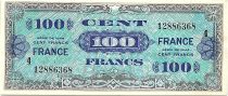 France 100 Francs Allied Military Currency - 1945 Serial 4 - XF