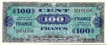 France 100 Francs Allied Military Currency - 1945 Serial 4 aUNC
