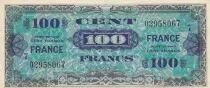 France 100 Francs Allied Military Currency - 1945 Serial 7 - VF+
