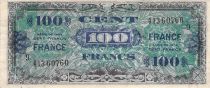 France 100 Francs Allied Military Currency - 1945 Serial 9 - VG to F