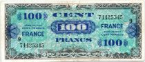 France 100 Francs Allied Military Currency - 1945 Serial 9