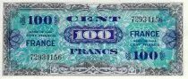 France 100 Francs Allied Military Currency - 1945 Without Serial - XF+