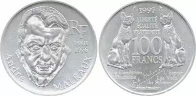 France 100 Francs Andr� Malraux - 1997