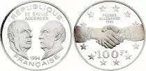 France 100 Francs Argent De Gaulle, Adenauer - 1994 - Frappe BE