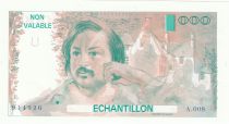 France 100 Francs Balzac 1980 - Serial A.008 - Echantillon