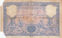 France 100 Francs Blue and pink - 06-04-1892 - Serial S.1208 - missing parts