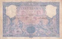 France 100 Francs Blue and pink - 06-04-1892 - Serial S.1208 - missing parts