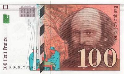 France 100 Francs Cezanne - 1997 - Serial K.008