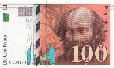 France 100 Francs Cezanne - 1997 - Serial U.005