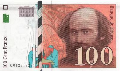 France 100 Francs Cezanne - 1997 - Serial X.012