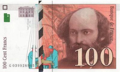 France 100 Francs Cezanne - 1997 - Serial X.012
