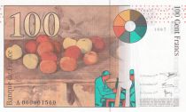 France 100 Francs Cezanne - 1997 A000001560 small serial number