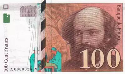 France 100 Francs Cezanne - 1997 A000002669 small number