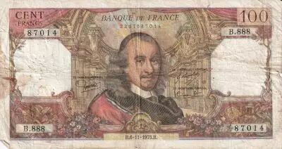 France 100 Francs Corneille - 06.11.1975 - Serial B.888