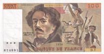 France 100 Francs Delacroix - 1978 - Serial D.7 - Fay.69.1d