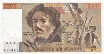France 100 Francs Delacroix - 1978 - Serial D.7 - Fay.69.1d