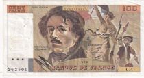 France 100 Francs Delacroix - 1978 - Serial G.4 - Fay.69.1c