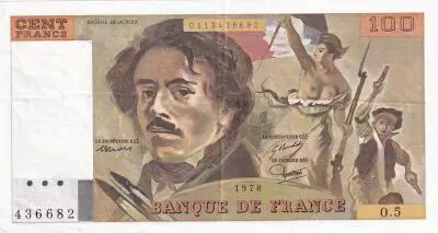 France 100 Francs Delacroix - 1978 - Serial O.5 - Fay.69.1d