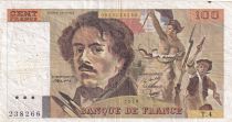 France 100 Francs Delacroix - 1978 - Serial T.4 - Fay.69.1c