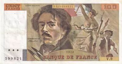 France 100 Francs Delacroix - 1978 - S�rie V.9 - Fay.69.1h