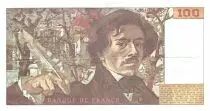 France 100 Francs Delacroix - 1978 Serial E.8 - Large watermark - VF