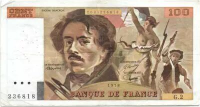 France 100 Francs Delacroix - 1978 Serial G.2 - P.153 - F+