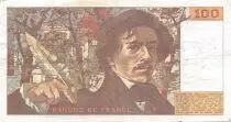 France 100 Francs Delacroix - 1978 Serial G.4 - Hatched - VF