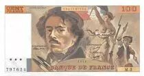France 100 Francs Delacroix - 1978 Serial M.3 - XF