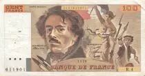 France 100 Francs Delacroix - 1978 Serial R.4 - Hatched - F