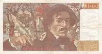 France 100 Francs Delacroix - 1978 Serial U.4 - Hatched - VF