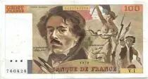 France 100 Francs Delacroix - 1978 Serial V.1 - P.153 -  VF