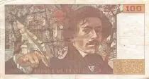France 100 Francs Delacroix - 1978 Serial X.4 - Hatched - VF