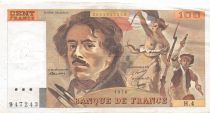 France 100 Francs Delacroix - 1978 Série H.4-947243 - Hachuré - TTB
