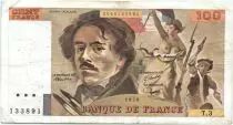 France 100 Francs Delacroix - 1978 Série T.3 - Non Hachuré - TB +