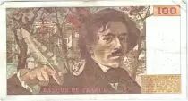 France 100 Francs Delacroix - 1978 Série T.3 - Non Hachuré - TB +