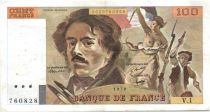 France 100 Francs Delacroix - 1978 Série V.1 - Non Hachuré - TTB