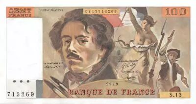 France 100 Francs Delacroix - 1979 - Serial S.13 - UNC
