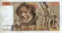 France 100 Francs Delacroix - 1979 Serial F.14 - XF