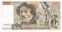 France 100 Francs Delacroix - 1980 Serial G.23 - XF